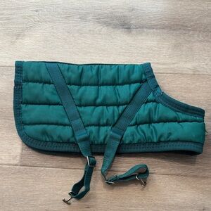 Green Quilted Dog Coat Sz XS